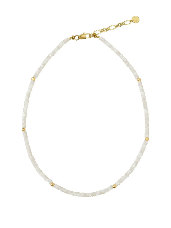 Wholesale Clavicle Chain Handmade With Semiprecious Natural Colored Stones Geometric Style Titanium Steel Pendant Electroplated