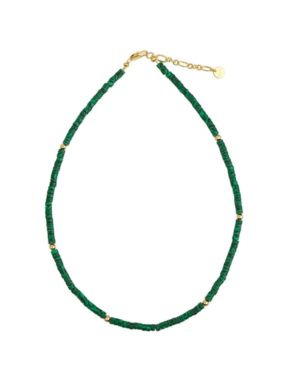 Wholesale Clavicle Chain Handmade With Semiprecious Natural Colored Stones Geometric Style Titanium Steel Pendant Electroplated