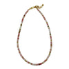 Wholesale Clavicle Chain Handmade With Semiprecious Natural Colored Stones Geometric Style Titanium Steel Pendant Electroplated