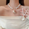 Wholesale Clavicle Chain Imitation Pearl Geometric Handmade Necklace For Women