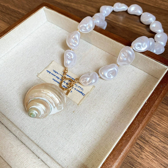 Wholesale Clavicle Chain Imitation Pearl Geometric Handmade Necklace For Women