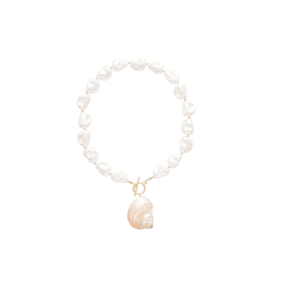 Wholesale Clavicle Chain Imitation Pearl Geometric Handmade Necklace For Women