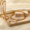 Wholesale Clavicle Chain Jewelry Geometric Style Titanium Steel And Stainless Steel Electroplated For Women