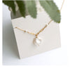 Wholesale Clavicle Chain Natural Seawater Baroque Petal Pearl Copper Alien Style