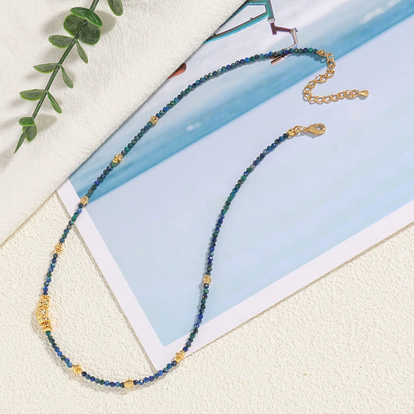 Wholesale Clavicle Chain Natural Stone Handmade Beaded Necklace With Geometric Design For Women