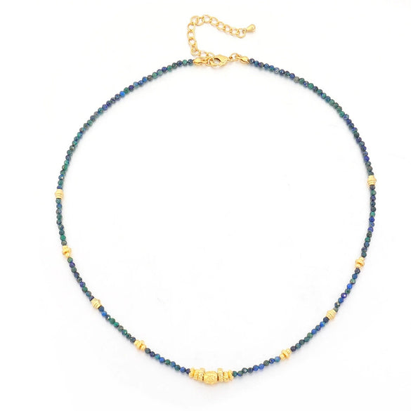 Wholesale Clavicle Chain Natural Stone Handmade Beaded Necklace With Geometric Design For Women