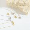 Wholesale Clavicle Chain Necklace Copper Plated 14K Gold Geometric Shape For Women Simple Glossy Polished