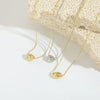 Wholesale Clavicle Chain Necklace Copper Plated 14K Gold Geometric Shape For Women Simple Glossy Polished