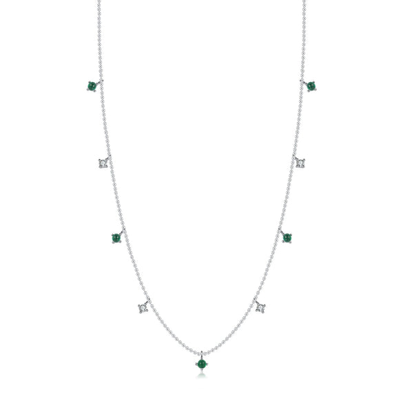 Wholesale Clavicle Chain Necklace S925 Sterling Silver Geometric Inlaid Zircon For Women