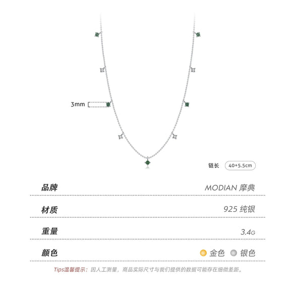 Wholesale Clavicle Chain Necklace S925 Sterling Silver Geometric Inlaid Zircon For Women
