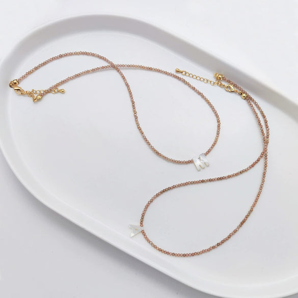 Wholesale Clavicle Chain Organic Glass Pendant Rhinestone Geometric Handwoven For Women