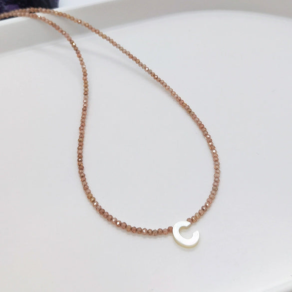 Wholesale Clavicle Chain Organic Glass Pendant Rhinestone Geometric Handwoven For Women