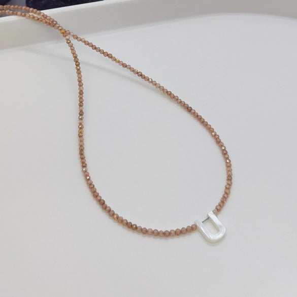 Wholesale Clavicle Chain Organic Glass Pendant Rhinestone Geometric Handwoven For Women