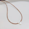 Wholesale Clavicle Chain Organic Glass Pendant Rhinestone Geometric Handwoven For Women