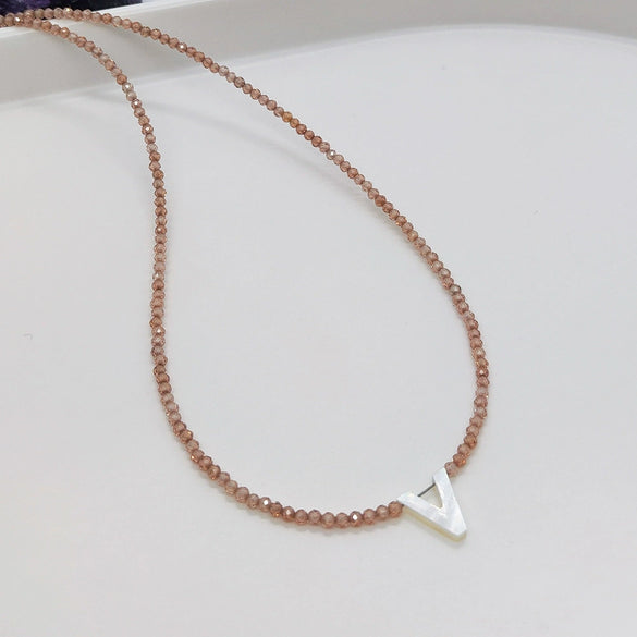Wholesale Clavicle Chain Organic Glass Pendant Rhinestone Geometric Handwoven For Women