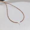 Wholesale Clavicle Chain Organic Glass Pendant Rhinestone Geometric Handwoven For Women