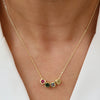 Wholesale Clavicle Chain Pendant Necklace Geometric Square Zircon December Birthstone Brass Copper Electroplating For Women