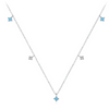 Wholesale Clavicle Chain S925 Sterling Silver Inlaid Turquoise Geometric Style