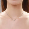 Wholesale Clavicle Chain S925 Sterling Silver Inlaid Zircon Niche Geometric Design