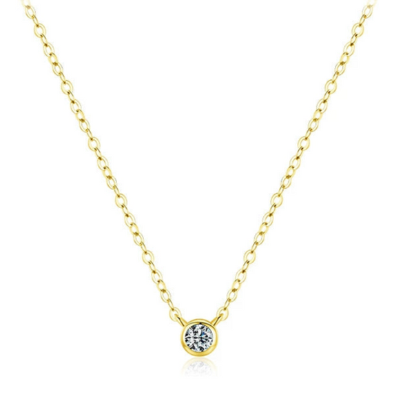 Wholesale Clavicle Chain S925 Sterling Silver Inlaid Zircon Niche Geometric Design