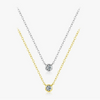 Wholesale Clavicle Chain S925 Sterling Silver Inlaid Zircon Niche Geometric Design