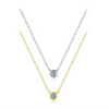 Wholesale Clavicle Chain S925 Sterling Silver Inlaid Zircon Niche Geometric Design