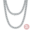 Wholesale Clavicle Chain S925 Sterling Silver Tennis Chain With Zircon Electroplating