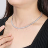Wholesale Clavicle Chain S925 Sterling Silver Tennis Chain With Zircon Electroplating