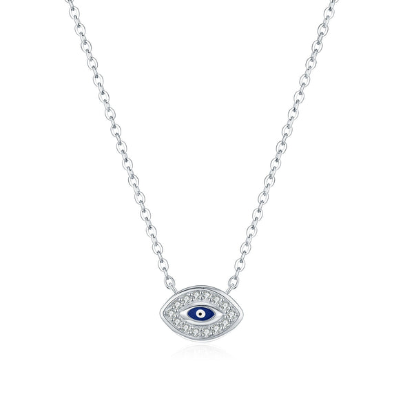 Wholesale Clavicle Chain Silver 925 Sterling Geometric Eye Design Electroplated For Women