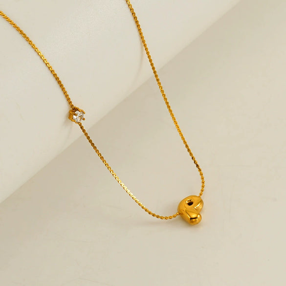 Wholesale Clavicle Chain 316L Stainless Steel And 316L Stainless Steel With English Letter Pendant Electroplating Style For Women