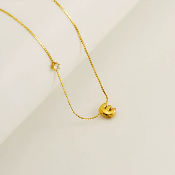 Wholesale Clavicle Chain 316L Stainless Steel And 316L Stainless Steel With English Letter Pendant Electroplating Style For Women