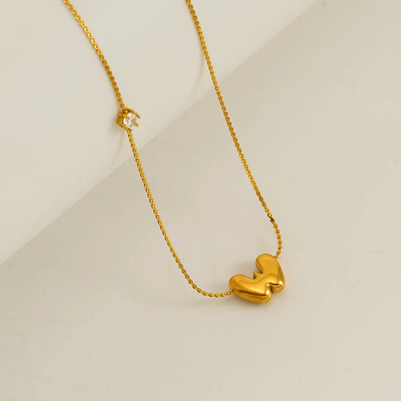 Wholesale Clavicle Chain 316L Stainless Steel And 316L Stainless Steel With English Letter Pendant Electroplating Style For Women