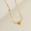 Wholesale Clavicle Chain 316L Stainless Steel And 316L Stainless Steel With English Letter Pendant Electroplating Style For Women