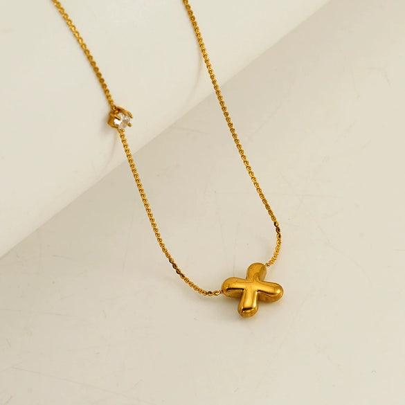 Wholesale Clavicle Chain 316L Stainless Steel And 316L Stainless Steel With English Letter Pendant Electroplating Style For Women