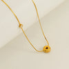 Wholesale Clavicle Chain 316L Stainless Steel And 316L Stainless Steel With English Letter Pendant Electroplating Style For Women