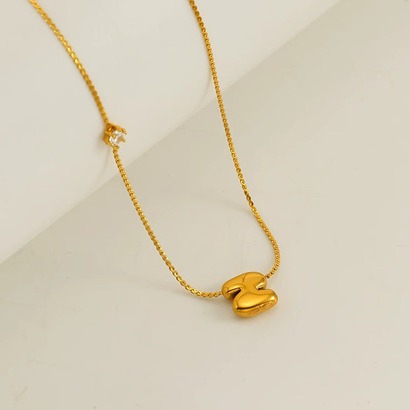 Wholesale Clavicle Chain 316L Stainless Steel And 316L Stainless Steel With English Letter Pendant Electroplating Style For Women
