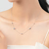 Wholesale Clavicle Chain 925 Sterling Silver Zircon Inlay Geometric Mori Style For Women