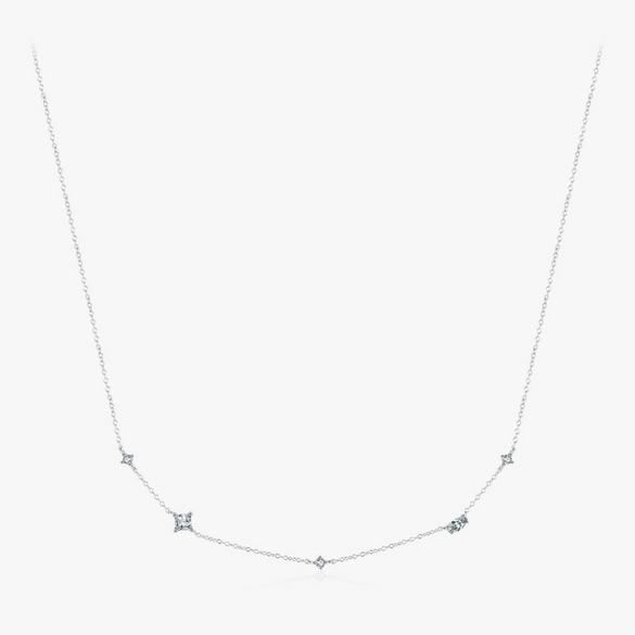 Wholesale Clavicle Chain 925 Sterling Silver Zircon Inlay Geometric Mori Style For Women