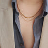 Wholesale Clavicle Chain Titanium Steel Geometric Electroplating Style