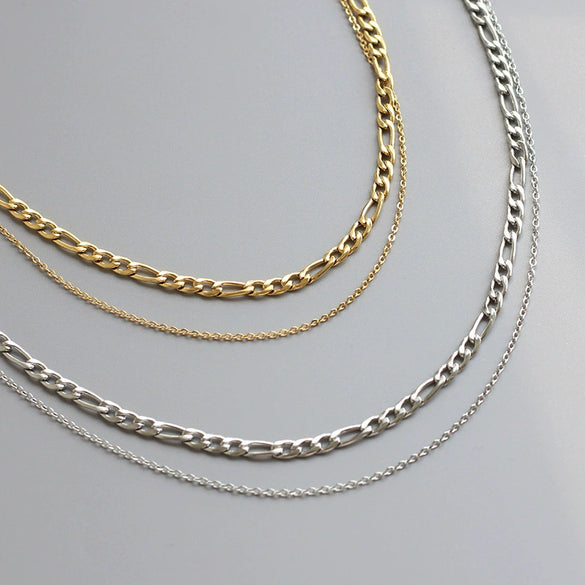 Wholesale Clavicle Chain Titanium Steel Geometric Electroplating Style