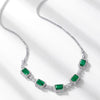 Wholesale Clavicle Chain Women's S925 Silver Inlaid Diamond Retro Geometric Style