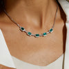 Wholesale Clavicle Chain Women's S925 Silver Inlaid Diamond Retro Geometric Style