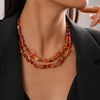 Wholesale Clavicle Necklace Handmade Asymmetrical Doublelayer Geometric Shell Beaded For Women