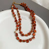Wholesale Clavicle Necklace Handmade Asymmetrical Doublelayer Geometric Shell Beaded For Women