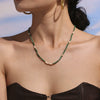 Wholesale Clavicle Necklace Handmade Beaded Malachite Natural Freshwater Pearl 316L Stainless Steel Geometric Electroplating Women's Accessories