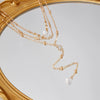 Wholesale Clavicle Necklace Imitation Pearl Copperclad Iron Geometric Electroplated