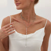 Wholesale Clavicle Necklace Imitation Pearl Copperclad Iron Geometric Electroplated