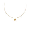 Wholesale Clavicle Necklace Pendant Stainless Steel Natural Stone Geometric Design 18K Gold Plated