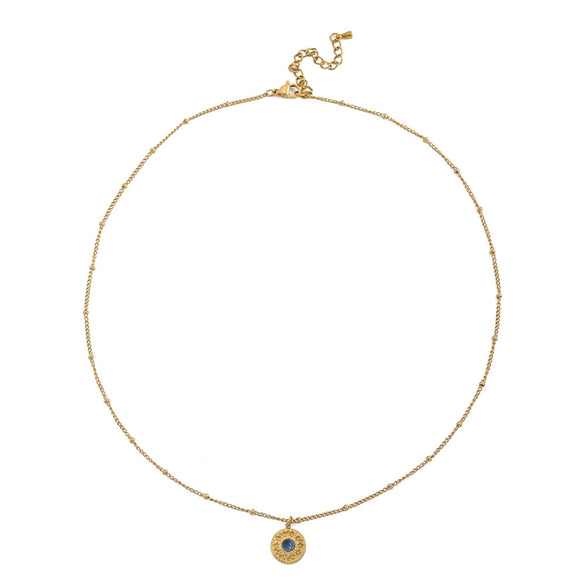 Wholesale Clavicle Necklace Pendant Stainless Steel Natural Stone Geometric Design 18K Gold Plated