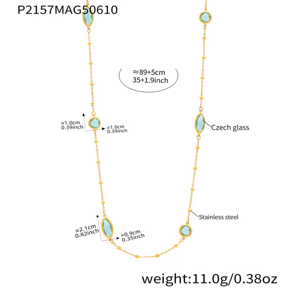 Wholesale Clavicle Necklace 316L Stainless Steel Geometric Electroplated For Women
